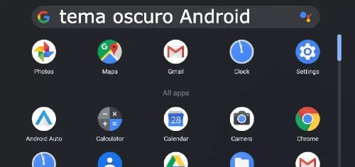 tema oscuro android